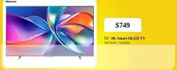 Leon's 75 4K Smart QLED TV offer
