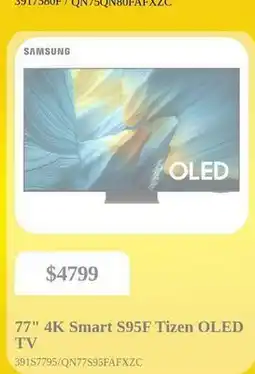 Leon's SAMSUNG OLED 4K Smart S95F Tizen OLED TV offer