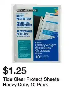 Dollarama Tide Clear Protect Sheets Heavy Duty offer