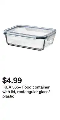 IKEA IKEA 365+ Food container with lid, rectangular glass/plastic offer