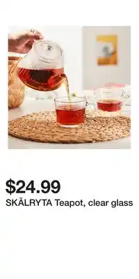 IKEA SKÄLRYTA Teapot, clear glass offer