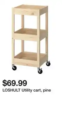 IKEA LOSHULT Utility cart, pine offer