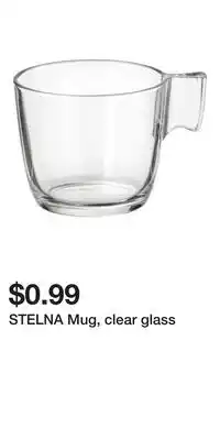 IKEA STELNA Mug, clear glass offer
