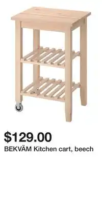 IKEA BEKVÄM Kitchen cart, beech offer