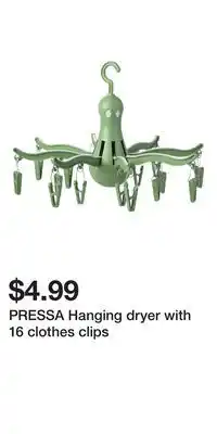 IKEA PRESSA Hanging dryer with 16 clothes clips offer