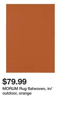 IKEA MORUM Rug flatwoven, in/outdoor, orange offer