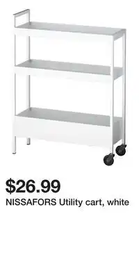 IKEA NISSAFORS Utility cart, white offer