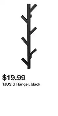 IKEA TJUSIG Hanger, black offer
