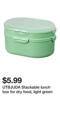 IKEA UTBJUDA Stackable lunch box for dry food, light green offer