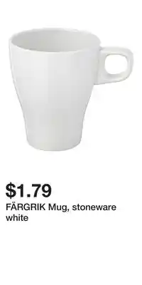 IKEA FÄRGRIK Mug, stoneware white offer