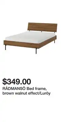 IKEA RÅDMANSÖ Bed frame, brown walnut effect/Luröy offer