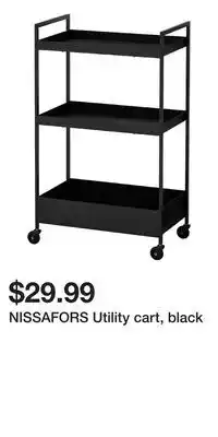 IKEA NISSAFORS Utility cart, black offer