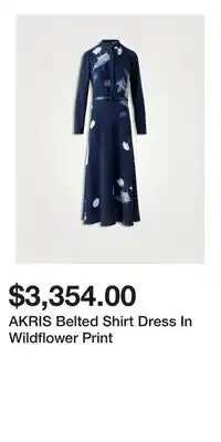 Holt Renfrew AKRIS Belted Shirt Dress In Wildflower Print offer