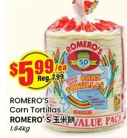 Btrust Supermarket ROMERO'S Corn Tortillas offer