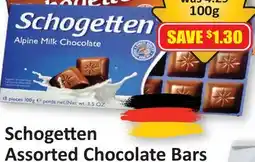 Starsky Schogetten Assorted Chocolate Bars offer