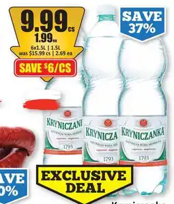 Starsky Kryniczanka Lightly Carbonated Mineral Water offer