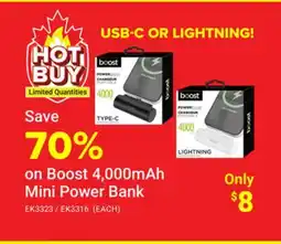 Visions Electronics Boost 4, 000mAh Mini Power Bank offer