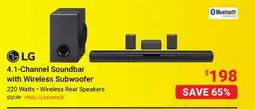 Visions Electronics LG 4.1-Channel Soundbar with Wireless Subwoofer offer