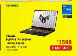Visions Electronics Asus TUF F16 i7-14650HX Gaming Laptop offer