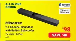 Visions Electronics Hisense 2.1-Channel Soundbar with Built-in Subwoofer offer