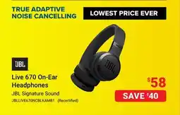 Visions Electronics JBL Live 670 Noise On-Ear Cancelling Headphones offer