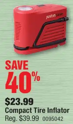 PartSource Justin Case Compact Tire Inflator offer