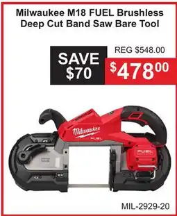 Atlas Tools & Machinery Milwaukee M18 FUEL Brushless Deep Cut Band Saw offer