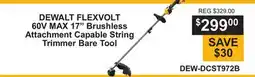 Atlas Tools & Machinery DEWALT FLEXVOLT 60V MAX 17 Brushless Attachment Capable String Trimmer Bare Tool offer