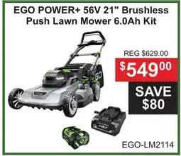 Atlas Tools & Machinery EGO POWER+ 56V 21 Brushless Push Lawn Mower 6.0Ah Kit offer