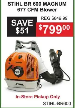 Atlas Tools & Machinery STIHL BR 600 MAGNUM 677 CFM Blower offer