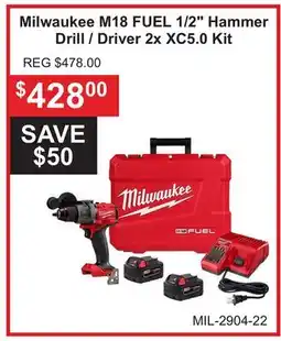 Atlas Tools & Machinery Milwaukee M18 FUEL 1/2 Hammer Drill/Driver offer