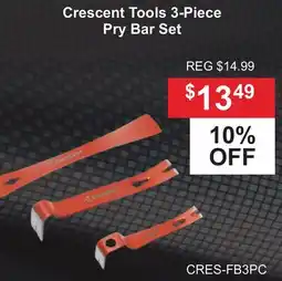 Atlas Tools & Machinery Crescent Tools 3-Piece Pry Bar Set offer