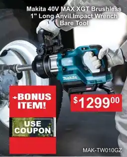Atlas Tools & Machinery Makita 40V MAX XGT Brushless 1 Long Anvil Impact Wrench Bare Tool offer