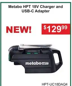 Atlas Tools & Machinery Metabo HPT 18V Charger and USB-C Adapter offer