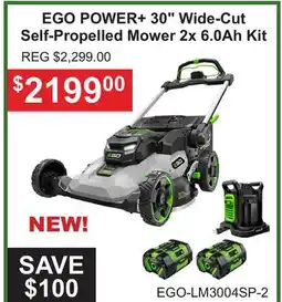 Atlas Tools & Machinery EGO POWER+ 30 Wide-Cut Self-Propelled Mower 2x 6.0Ah Kit offer