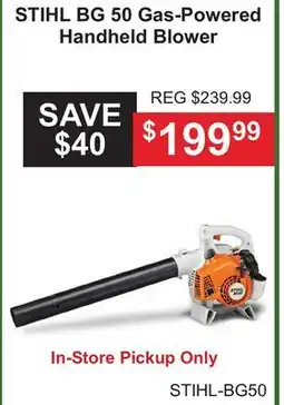 Atlas Tools & Machinery STIHL BG 50 Gas-Powered Handheld Blower offer