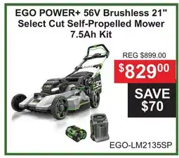 Atlas Tools & Machinery EGO POWER+ 56V Brushless 21 Select Cut Self-Propelled Mower 7.5Ah Kit offer