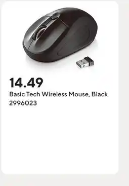 Staples Basic Tech Wireless Mouse, Black offer