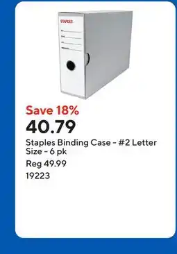 Staples Staples Binding Case - #2 Letter Size offer