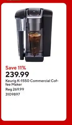 Staples Keurig K-1550 Commercial Coffee Maker offer