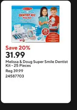 Staples Melissa & Doug Super Smile Dentist Kit - 25 Pieces offer