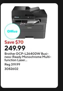 Staples Brother DCP-L2640DW Business-Ready Monochrome Multifunction Laser Printer offer