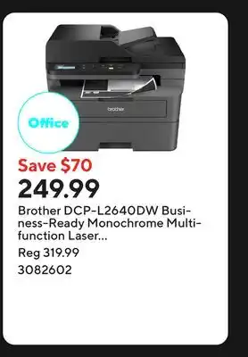 Staples Brother DCP-L2640DW Business-Ready Monochrome Multifunction Laser Printer offer