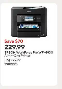 Staples EPSON WorkForce Pro WF-4830 All-in-One Printer offer