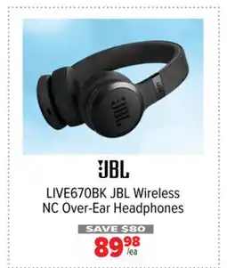 2001 Audio Video LIVE670BK JBL Wireless NC Over-Ear Headphones offer