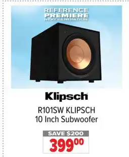 2001 Audio Video R101SW - KLIPSCH 10 Inch Subwoofer offer