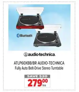 2001 Audio Video ATLP60XBB/BR AUDIO-TECHNICA Fully Auto Belt-Drive Stereo Turntable offer