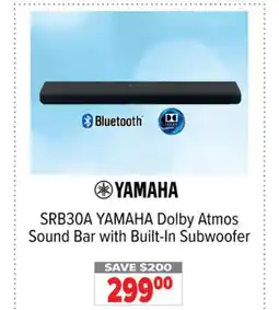 2001 Audio Video SRB30A YAMAHA Dolby Atmos Sound Bar with Built-In Subwoofer offer