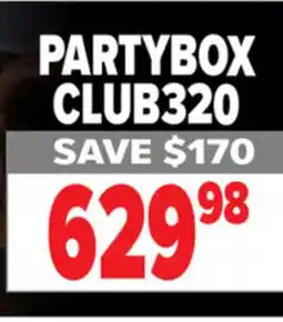 2001 Audio Video PARTYBOX CLUB320 JBL Party Boxes offer