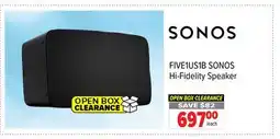 2001 Audio Video FIVE1US1B SONOS Hi-Fidelity Speaker OPEN BOX CLEARANCE offer